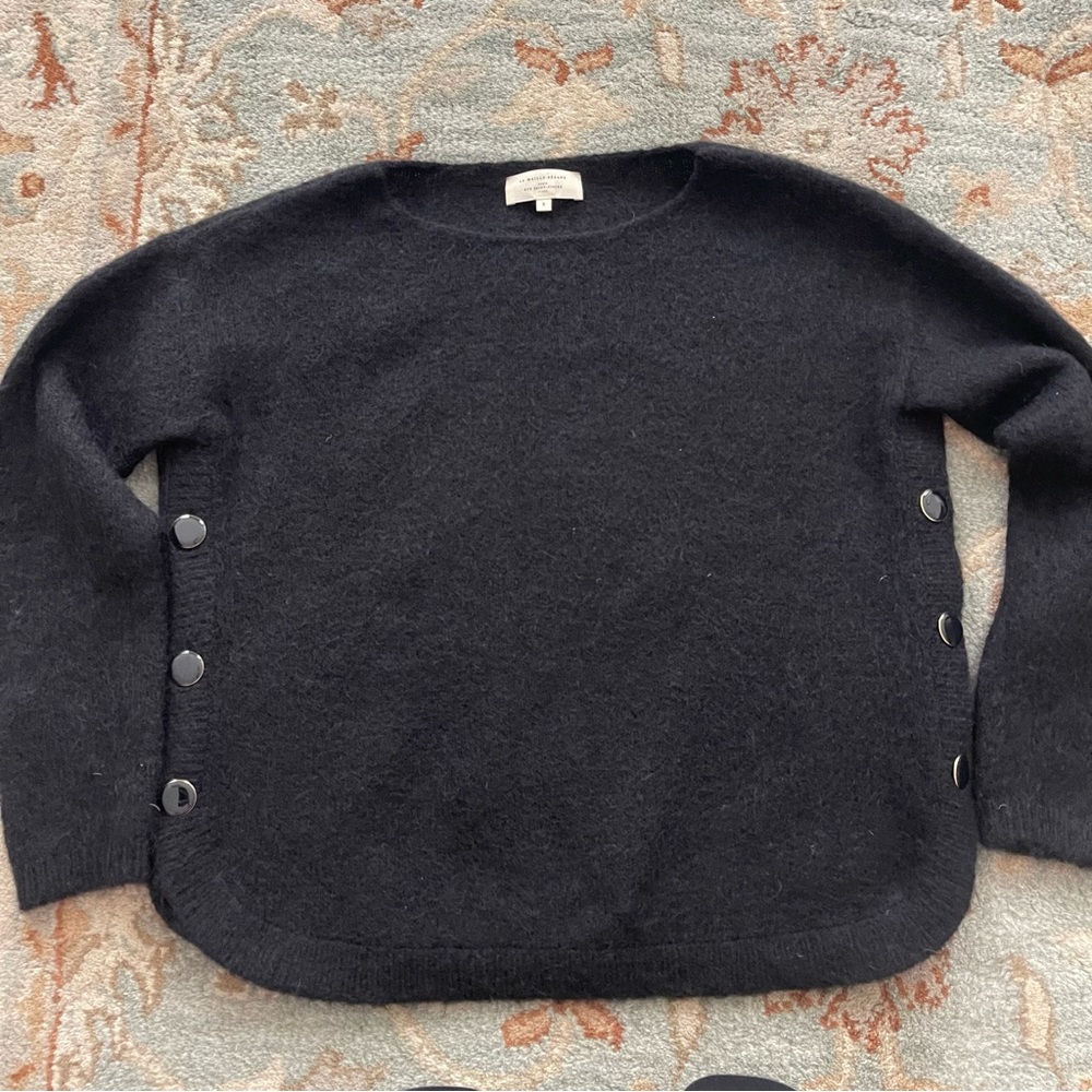 Sezane Black Wool Sweater Paul Jumper Small